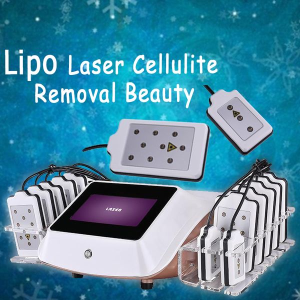 

2019 new arrival portable laser lipolysis fat burning slimming machine diode lllt 650nm 14 pads system salon or home use weight loss beauty