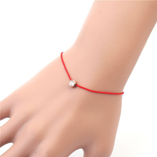 

single bead bracelet choker necklace knotted jewelry for women girls red rope good luck, Black