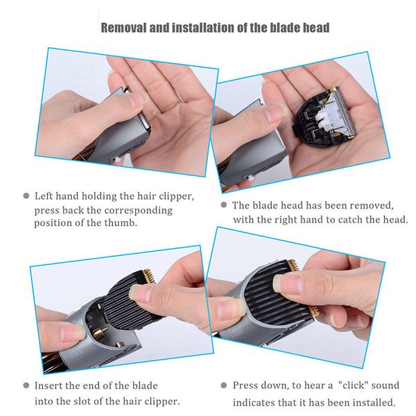 

профессиональные электрические машинки для стрижки волос водонепроницаемого мужчину малышка режущего лезвия нержавеющей сталь борода clipper