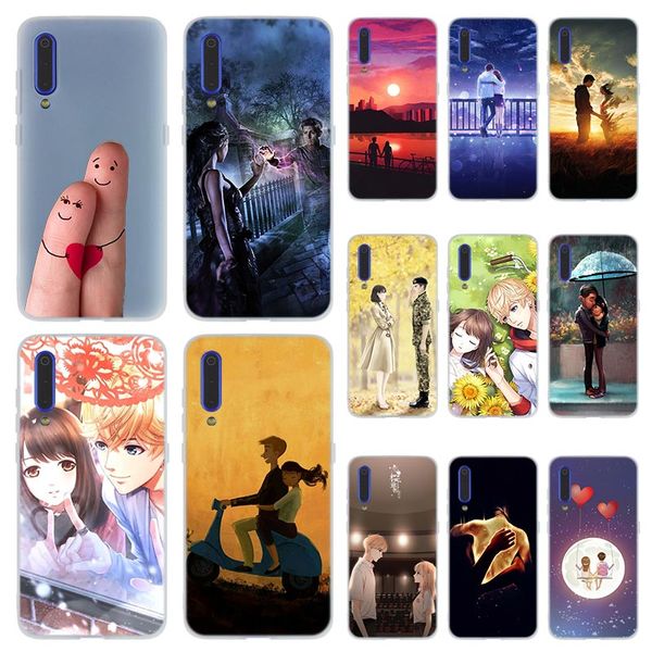 

fashion soft tpu phone case cover for coque xiaomi redmi 4x 4a 6a 7a y3 k20 5 plus note 8 7 6 5 pro couples pattern