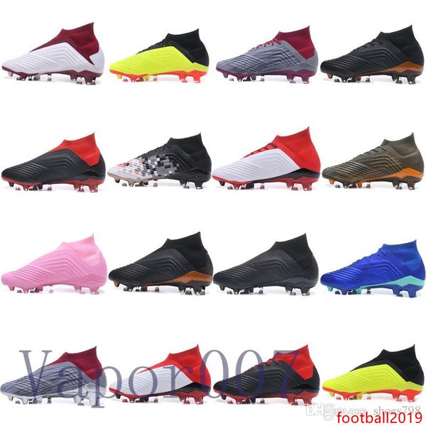 

2019 crampons de football cleats predator 18 boots mens scarpe da youth fg soccer sport shoes running scarpe sneakers chaussures21d0#