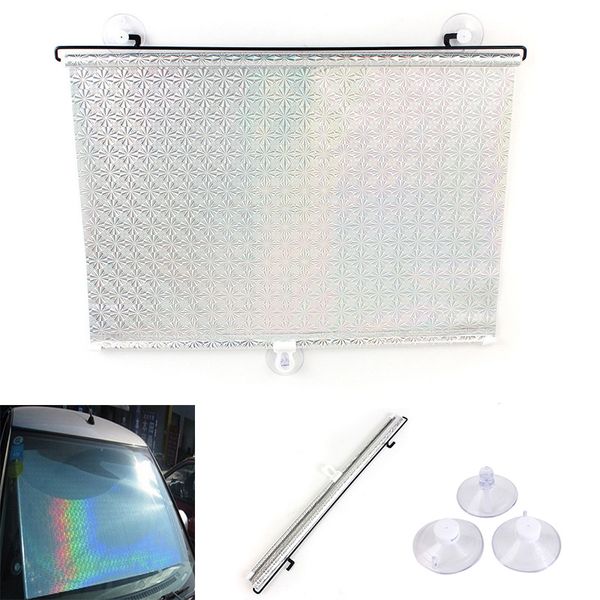 

car window sunshade reflective heat insulating anti-uv retractable windshield sunshade windscreen cover auto sun shad