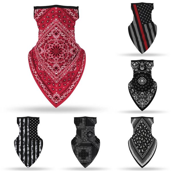 

fmba9 233 style scarf printed bandana scarf multifunctional seamless face mask tube ring headband men women, Black