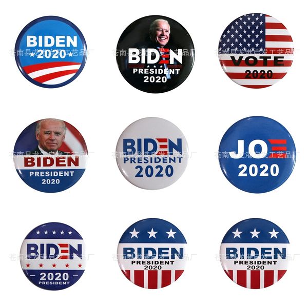 

байден 2020 брошь булавки президентская кампания брошь дональд байден купол лацкан булавка кнопка байден значки держать америку великой 4 ди, Silver