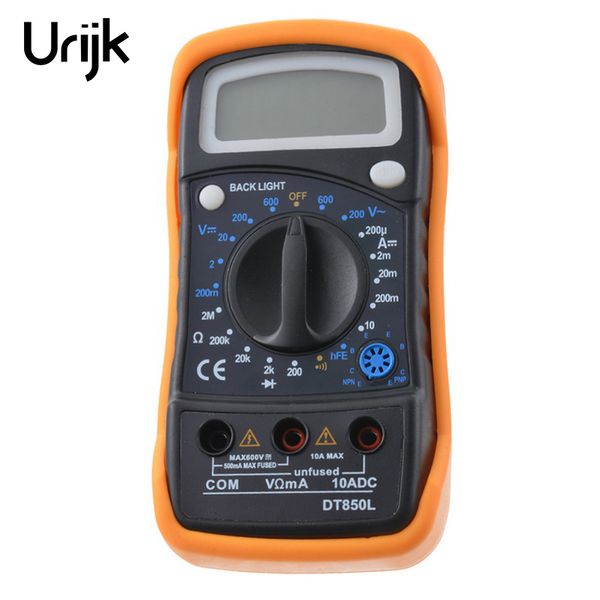 

urijk dt850l portable multimeters handheld tester intelligent digital multimetro with test lead lcd display large lcd display
