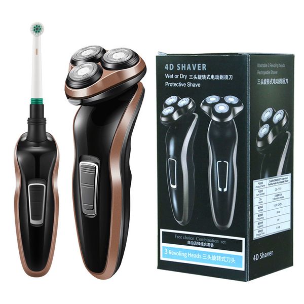 

waterproof men's beard shaving machine set wet dry electric shaver rechargeable electric razor for men facial travel shaver