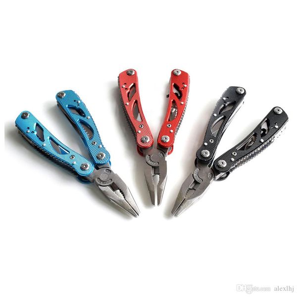 

new version hand tools outdoor bicycle multifunction floding tool stainless steel multitool pliers with 11 pcs screwdriver head for camping