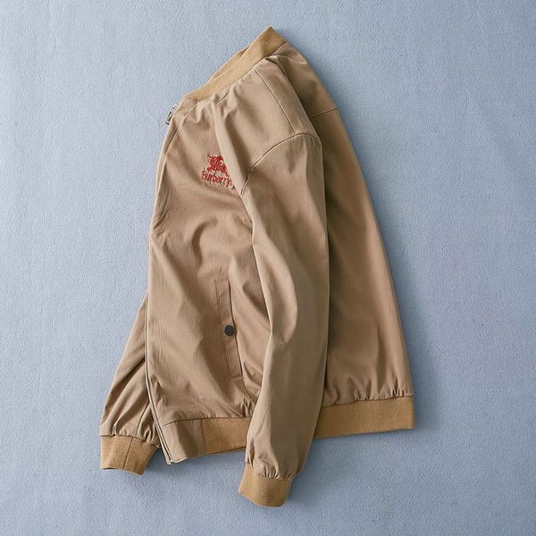 

burberri designer mens jacket classic luxury jacket streetwear red embroidered logo comfortable temperament khaki coats, Black;brown