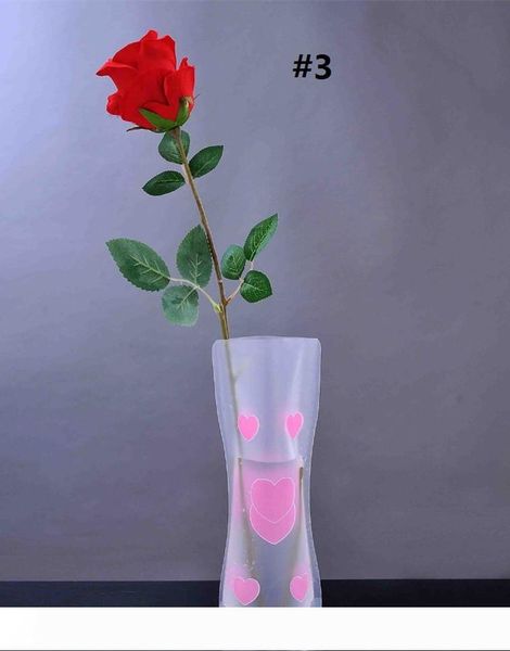 

18cmx27cm творческий пвх ваза ясно экологичный складной складной цветок небьющиеся многоразовые главная свадьба украшения вазы 77