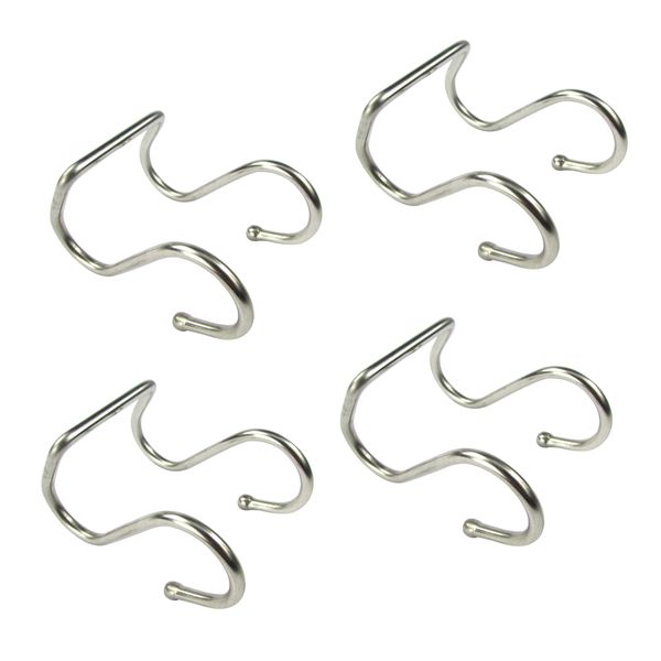

4pcs storage hooks double s shape door back stainless steel storage rack hanging shelf organizer for office bathroom