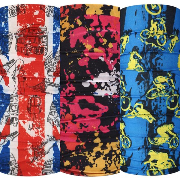 

kgnk9 3d printing magic scarf multi-function half face mask neck cover scarf outdoor cycling bandana anti-uv 2020 headwear sports, Black