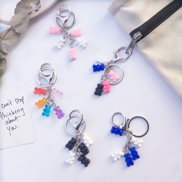 

1шт смолы flatback смола клейкий медведь брелок подвески подвеска брелок для женщины ювелирные изделия, Silver