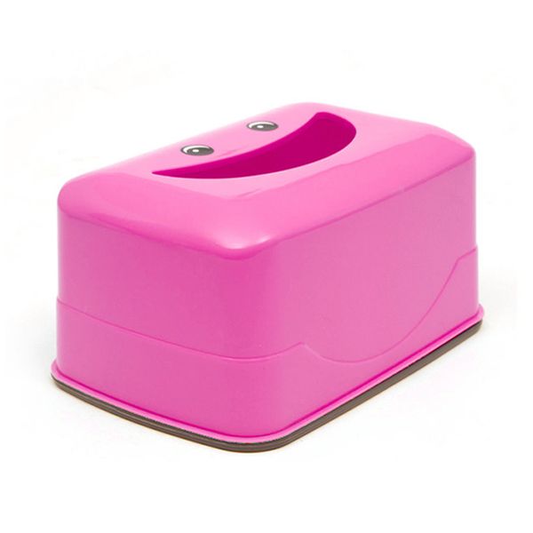 

paper rack elegant cute smiling face home rectangle shaped tissue box container towel napkin tissue holder rose red