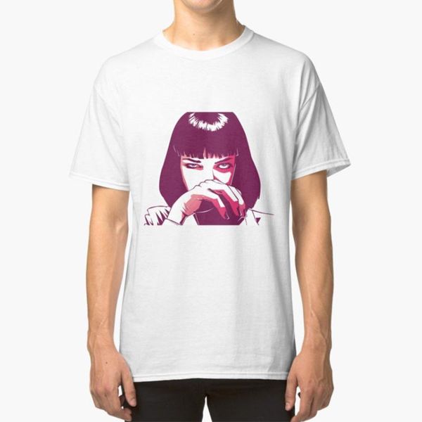 

mia wallace t - shirt pulp fiction mia wallace movie cool, White;black