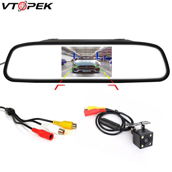 

vk 4.3" lcd display car monitor tft car rear view monitor parking rearview system for night vision reverse camera ntsc pal