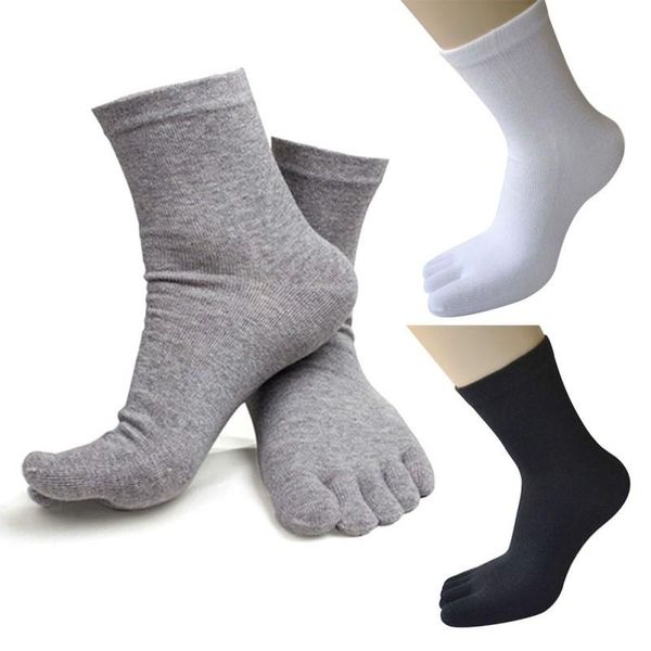 

summer breathable men's cotton toe socks pure sports basketball five finger socks black white 10 pair/lot