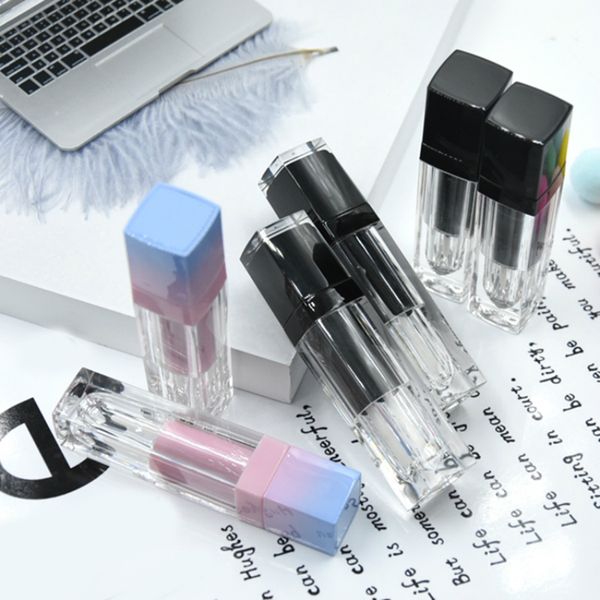 

wholesale plastic square lip gloss tubes clear empty lip gloss tubes lipgloss bottles containers cosmetic makeup lip gloss packaging 5ml