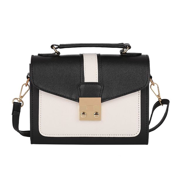 

women handbag mini bag woman sling female fashion hit color shoulder messenger satchel tote crossbody bag black