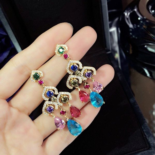 

лаки главной s925 tremella иглоукалывания леди люкс европейский и американского цвет алмазного ear drops богиня essential серьги партии, Silver