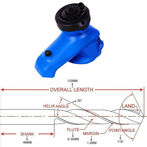 

tools sharpener durable electric limit plate machine plastic grinding wheel 1350rpm drill bit accessories eu plug high speed 96w