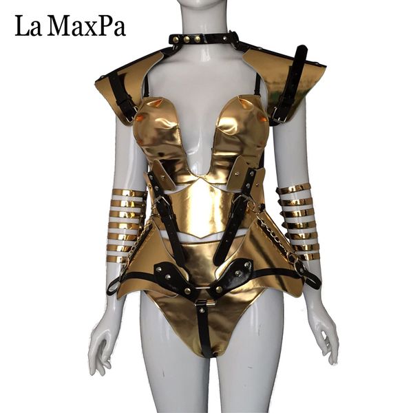 

la maxpa fashion female singer costume stage show silver costume slim clothing bar ds dj jazz dance outfit performance suit, Black;red