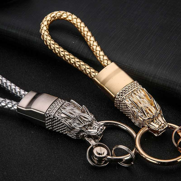 

weave keychain head model key holder zinc alloy durable car key ring chain automobiles car styling llavero, Silver