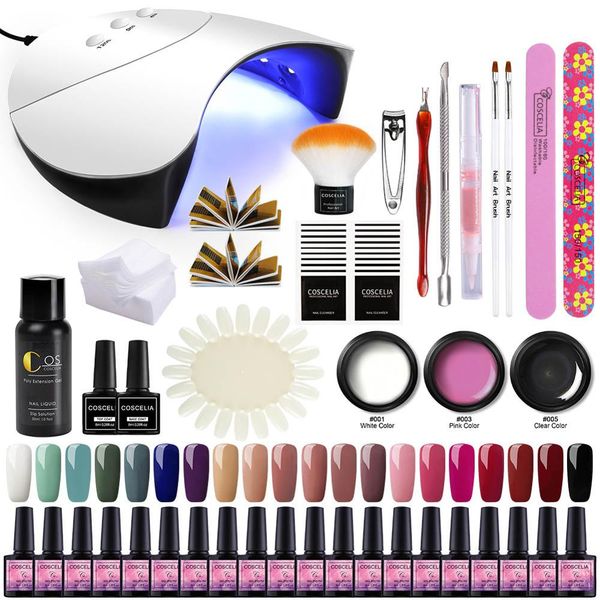 

uv led lamp set for nail uv gel polish all for manicure set acrylic nail kit brushes manicure gel polish kit
