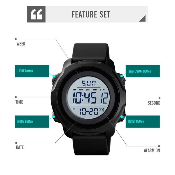 

simple electronic watch sports multifunction fashion outdoor youth watch men sport men masculino relogio clock, Slivery;brown