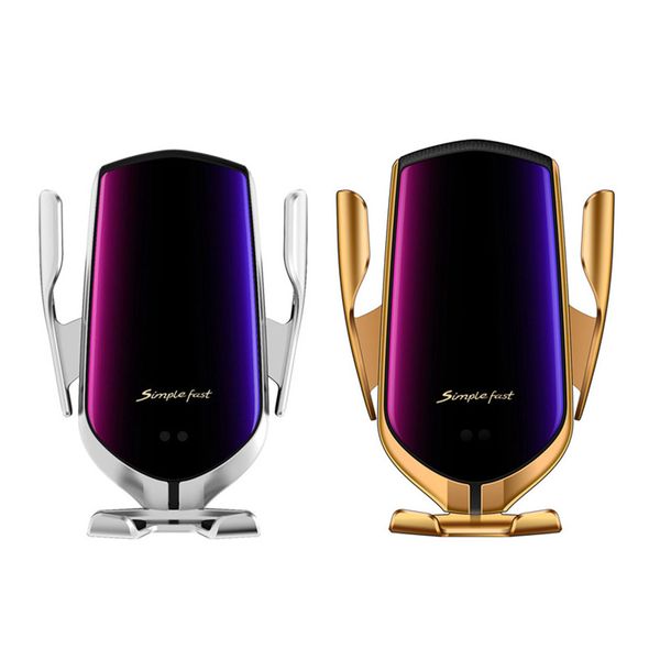 

R1 wirele car charger automatic clamping 10w fa t charging for iphone am ung vent phone holder with box pk 5 c9 c10 c11