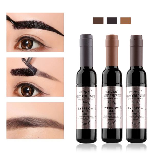 

3 colors women eyebrow tattoo gel super lasting waterproof sweat professional peel off natural eyebrow tint dye makeup tools