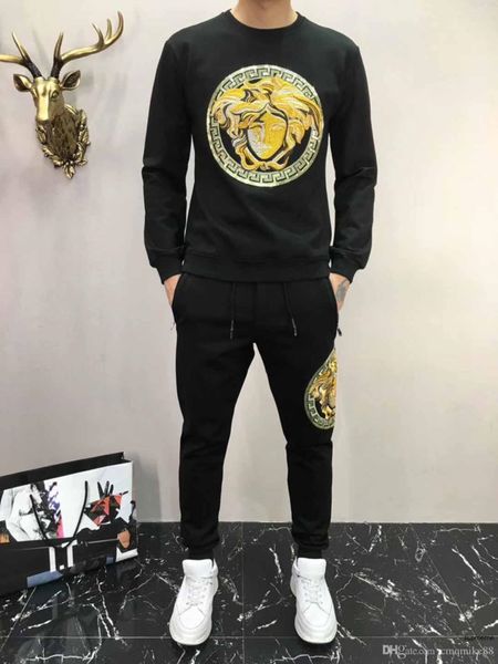 

mens designer sell mens tracksuit sportwear spring autumn long sleeves casual jackets with casual jogger pants homme sweat suits, Gray