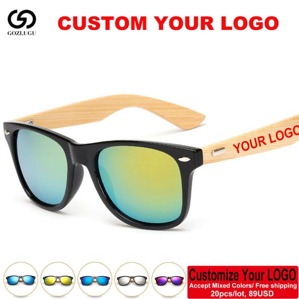 

sunglasses bamboo foot 2019 custom men and women's log sunglasses custom 20 pieces / set wholesale 130 ch01, Blue