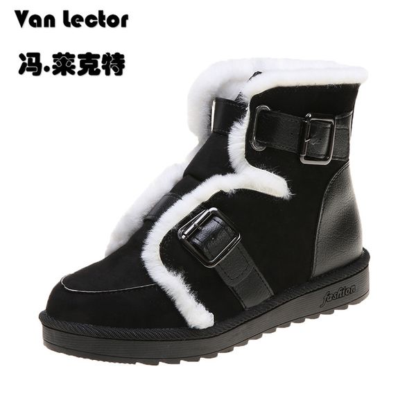 

women boots thick winter snow boots female cotton shoes warm women shoes tide botas mujer invierno 2019 fashion chaussures femme, Black