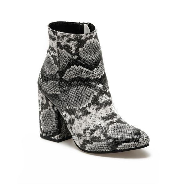 

charlotte snake color female high-heeled boots butigo, Black