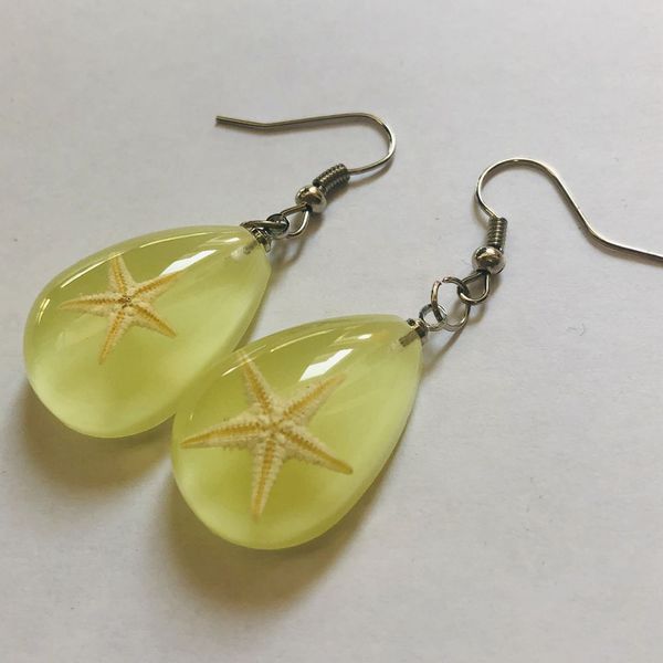 

yqtdmy vogue brand starfish glow drop design earring, Silver