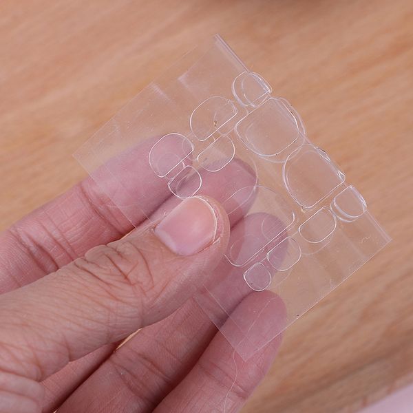 

48pcs/2sheet double sided adhesive glue transparent clear sticker sticky tape for false nail tips nail art tools, Black