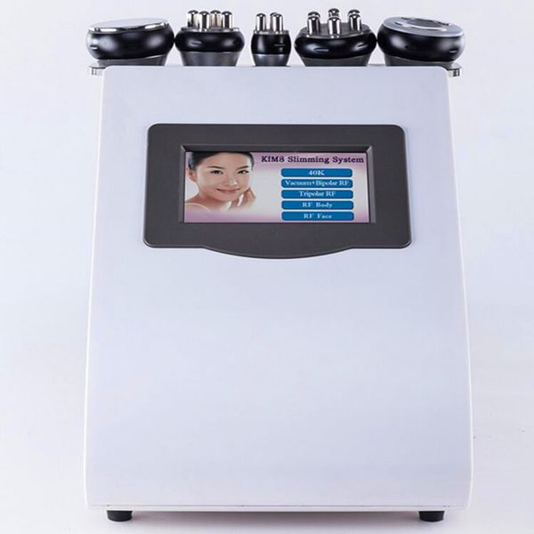 

5in1 ultrasonic liposuction 40k cavitation vacuum multipolar bipolor rf laser slimming radio frequency skin body salon machine dhl ups