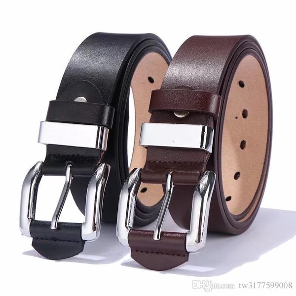 

simple and generous fashion pinhole belt for both men and women,needle buckle belt, Black;brown
