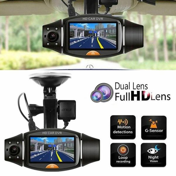

dual lens driving recorder r310 gps track driving recorder super wide-angle night vision exquisitely designed durable car