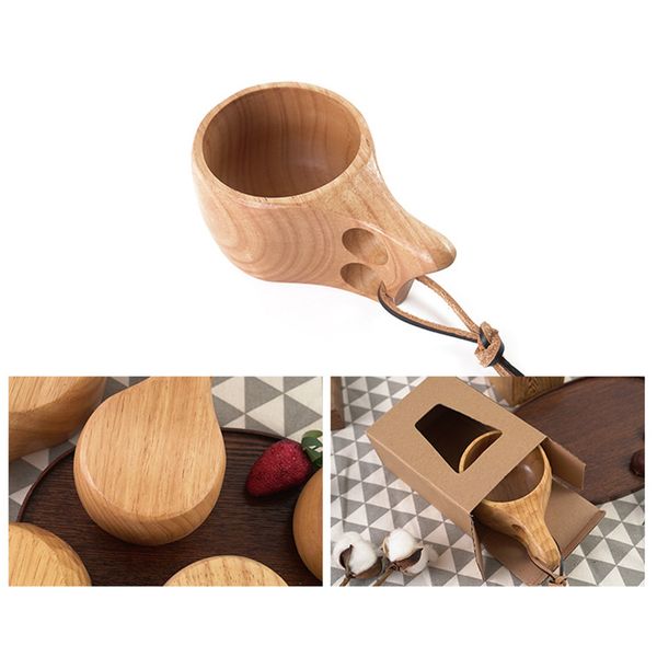 

gift kitchen accessories travel drinkware crafts coffee milk novelty mug home decor reusable teacup drinking water wooden cup