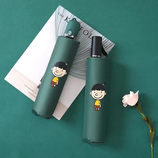 

cute boy clear umbrella for female and children green fashion lovely umbrella uv protection sun and rain