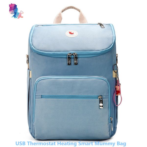 

super simple big pocket usb constant temperature heating multi-function smart mummy bag maternity bag baby diaper backpack