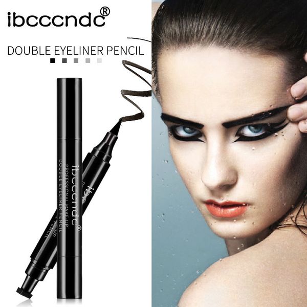 

waterproof double head wing shape seal eyeliner black stamp pencil cat eye cosmetic makeup tool eyes liner maquiagem