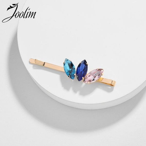 

joolim beautiful colorful glass hair pin fashion jewelry wholesale, Golden;white