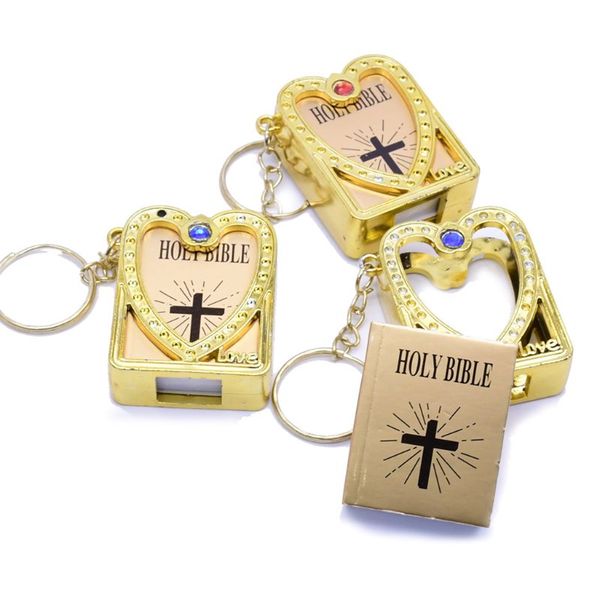 

2 pc английская библия брелок keyring религиозного христианский иисус крест key chain молитва y5gb