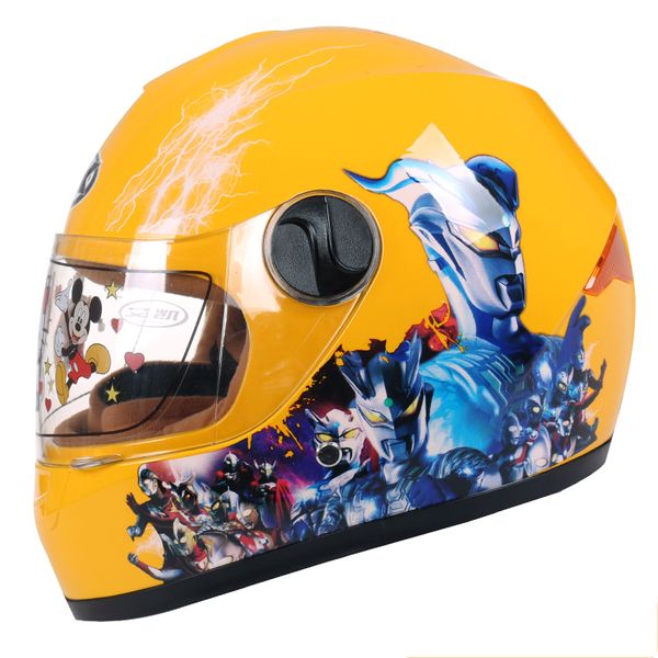 

2017 new cartoon children motorcycle helmets with goggle and scarf 8 colors boy girl protective