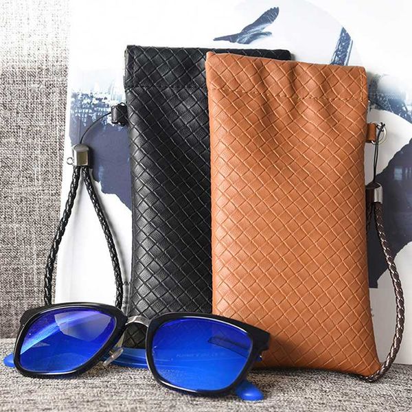 

fashion leather eyeglasses bag women men soft light pu sunglasses pouch soft eyeglasses bag glasses accessories, Silver