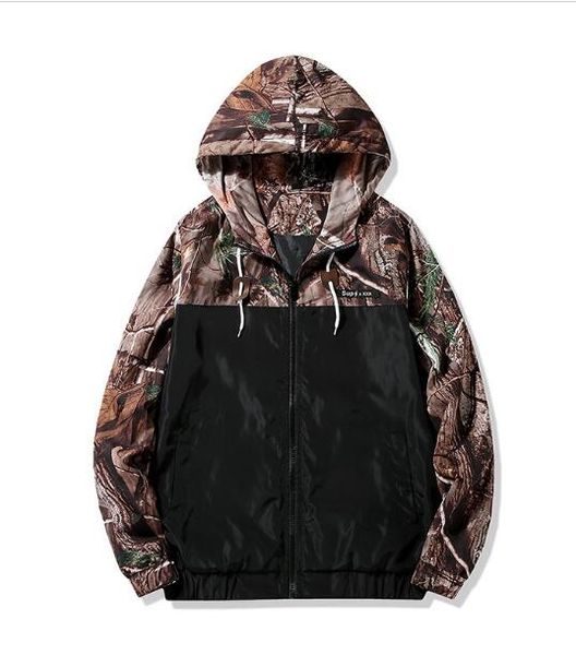 

fashion stylist kanye west style men's printing fashion outdoor sport hooded jacket a waterproof windproof jacket, Black;brown