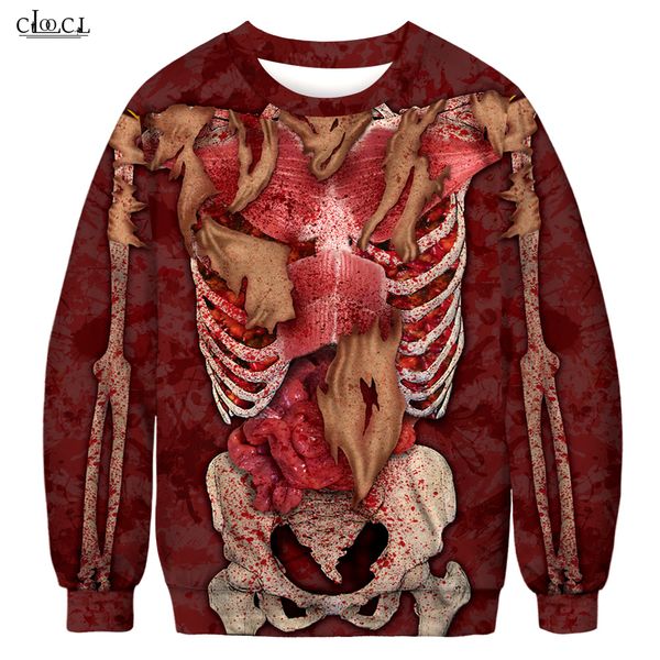 

happy halloween skeleton frame men sweatshirt 3d print men/women sweatshirt harajuku streetwear sportswear pullovers b129, Black