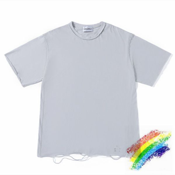 

oversized do old hole t shirt men women solid color loose t-shirt tees, White;black